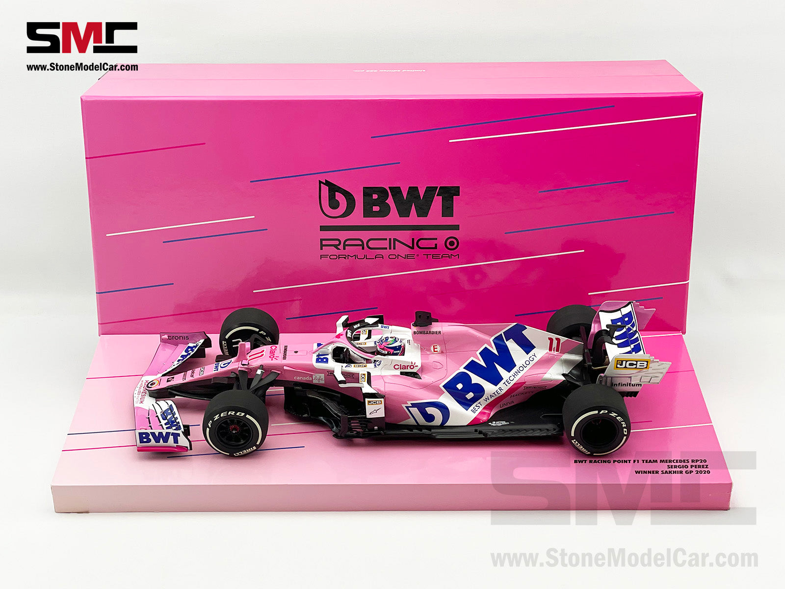 BWT Racing Point F1 RP20 #11 Sergio Perez Sakhir 2020 1st Career Win 1 –  Stone Model