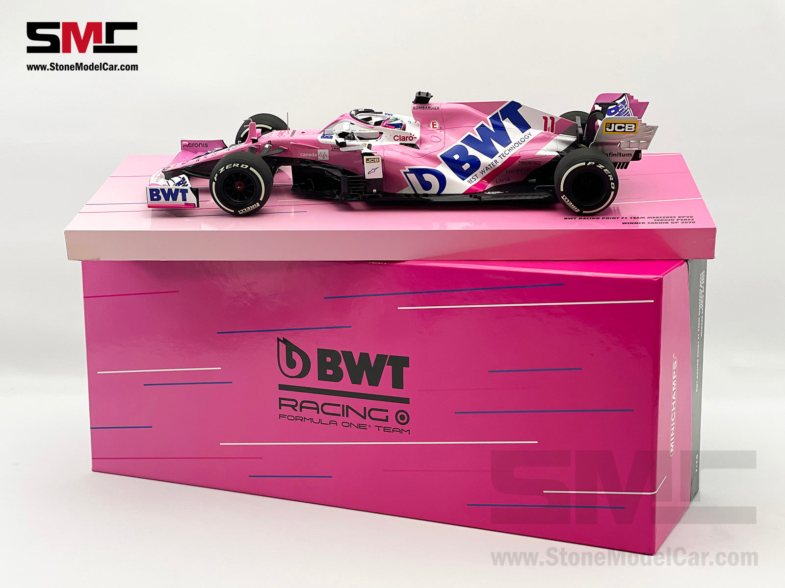 BWT Racing Point F1 RP20 #11 Sergio Perez Sakhir 2020 1st Career Win 1 –  Stone Model