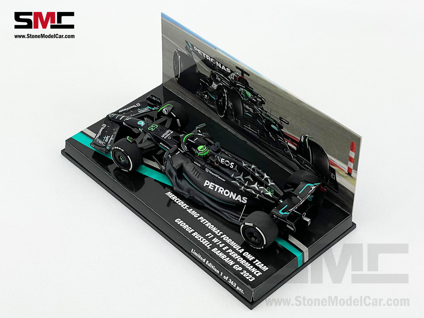 Mercedes F1 W14 #63 George Russell Bahrain GP 2023 MINICHAMPS 1:43