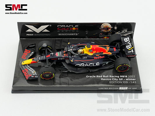 2022 F1 World Champion #1 Max Verstappen Red Bull RB18 Mexico GP 1:43 MINICHAMPS