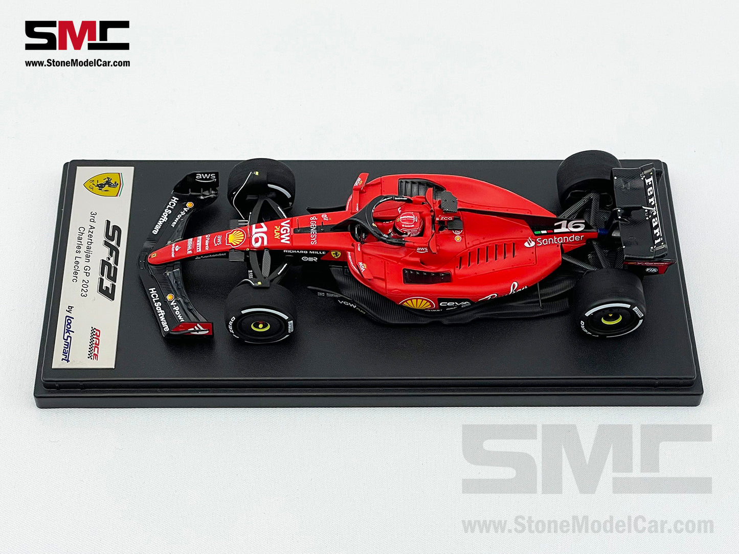 Ferrari F1 SF-23 #16 Charles Leclerc 3rd Azerbaijan GP 2023 LookSmart 1:43 LSF1051