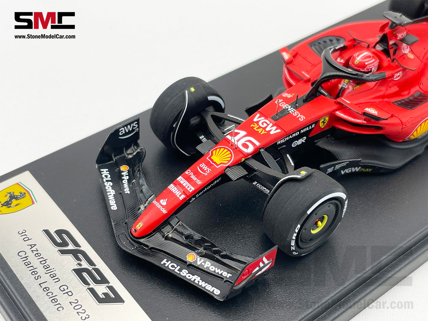 Ferrari F1 SF-23 #16 Charles Leclerc 3rd Azerbaijan GP 2023 LookSmart 1:43 LSF1051