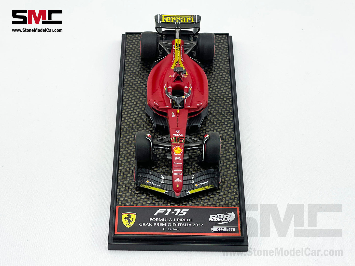 2022 F1 Ferrari F1-75 #16 Charles Leclerc Italy Monza GP Pole Position BBR 1:43