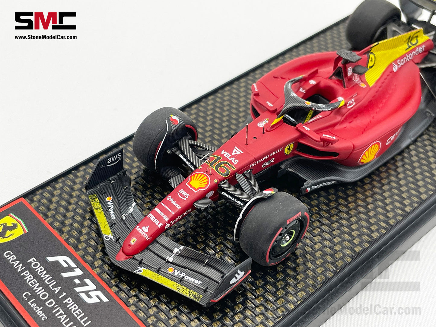 2022 F1 Ferrari F1-75 #16 Charles Leclerc Italy Monza GP Pole Position BBR 1:43