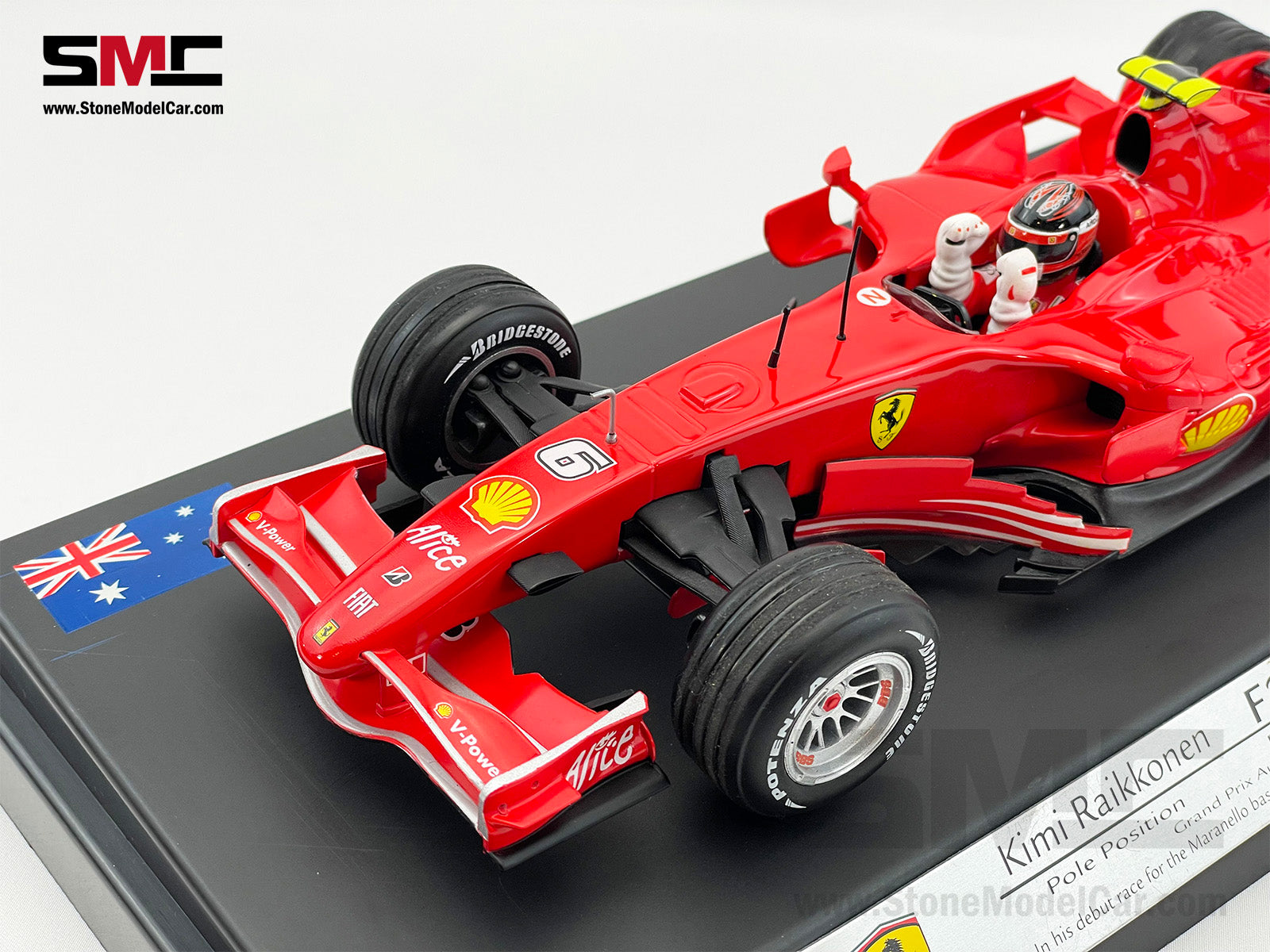 [Pre-Owned] Ferrari F1 F2007 #6 Kimi Raikkonen Australia GP Hat Trick 2007  World Champion Hot Wheels 1:18