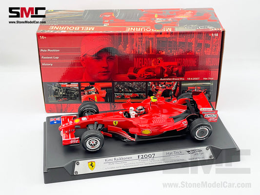 [Pre-Owned] Ferrari F1 F2007 #6 Kimi Raikkonen Australia GP Hat Trick 2007 World Champion Hot Wheels 1:18