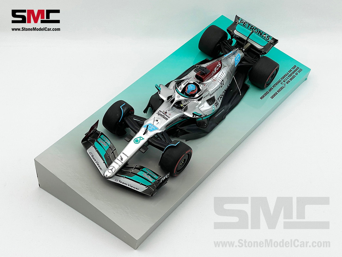 Mercedes F1 W13 #63 George Russell Brazil GP Winner 2022 1st Career Win 1:18 MINICHAMPS