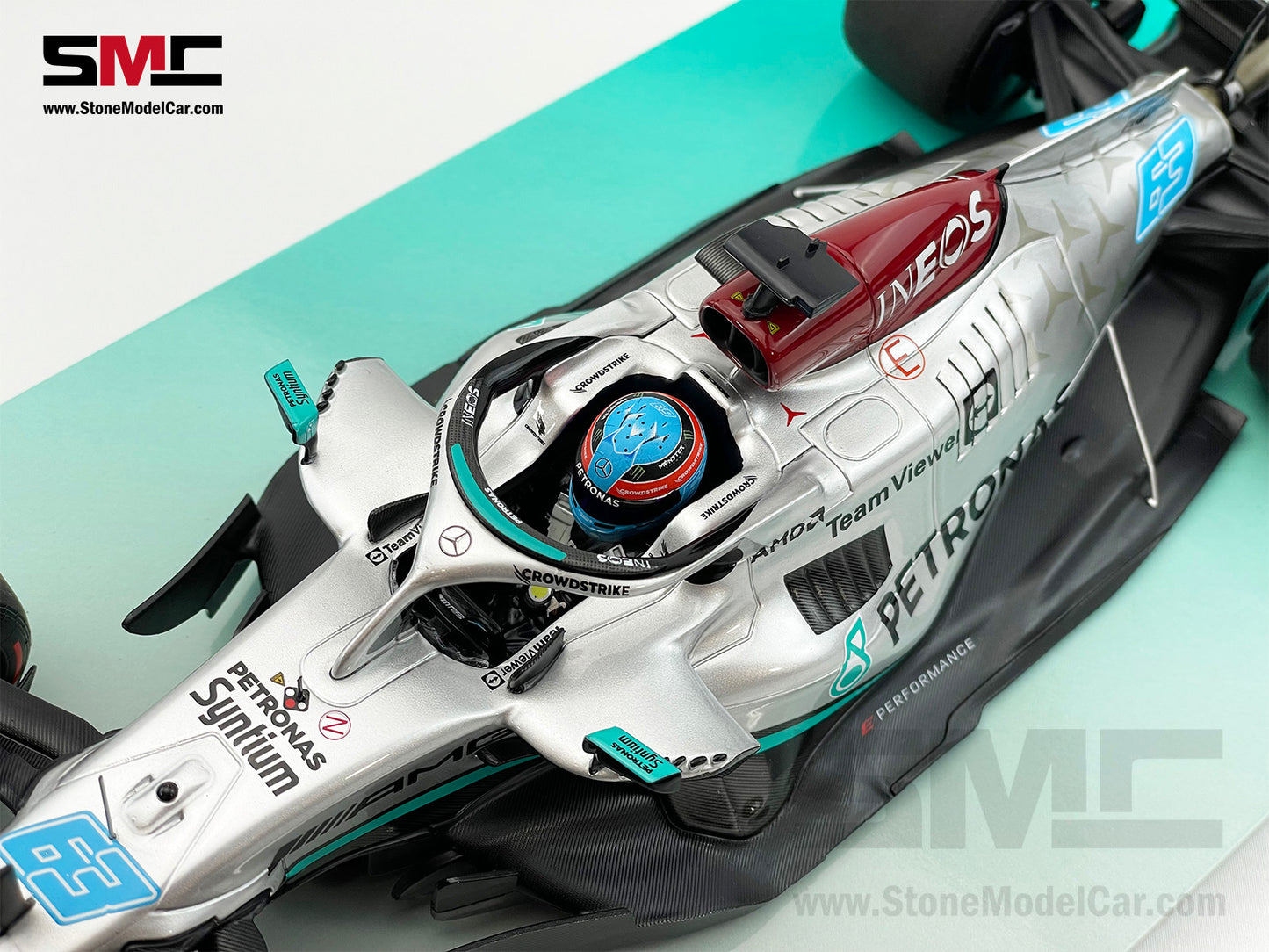 Mercedes F1 W13 #63 George Russell Brazil GP Winner 2022 1st Career Win 1:18 MINICHAMPS