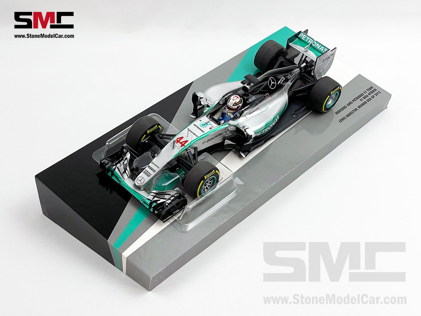 2015 3x World Champion Mercedes AMG F1 W06 #44 Lewis Hamilton US GP USA 1:18 MINICHAMPS