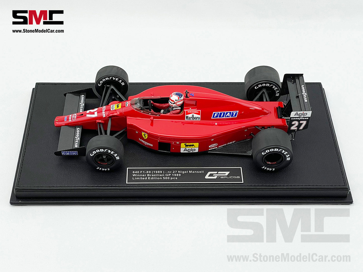 Ferrari F1 640 F1-89 #27 Nigel Mansell Brazil GP Winner 1989 GP Replicas 1:18 with Driver