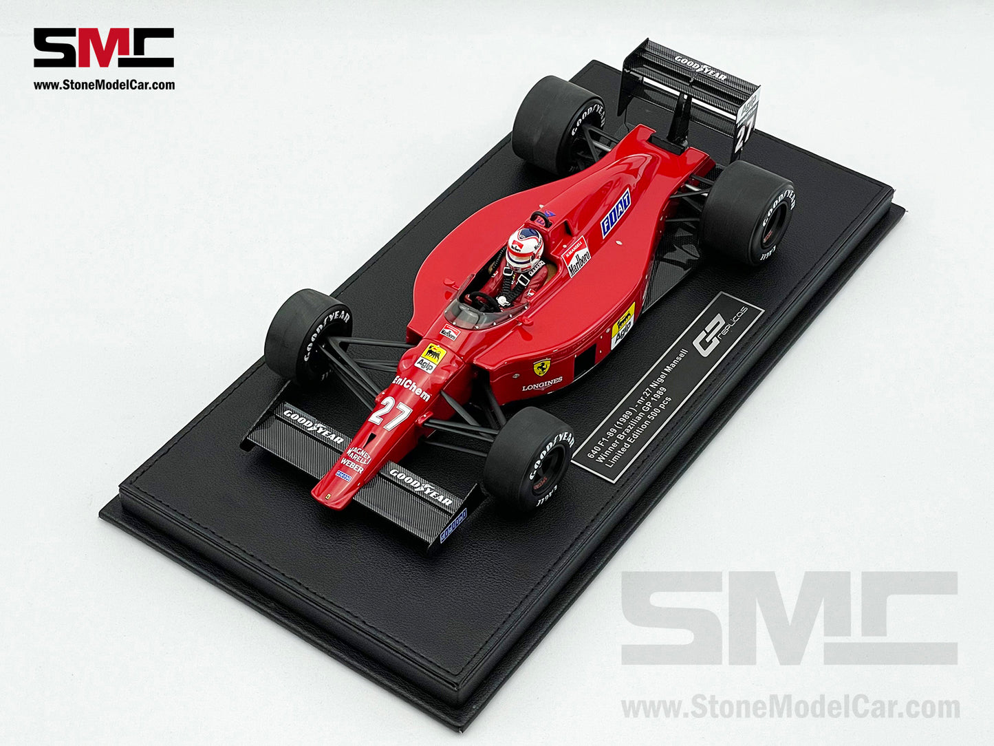 Ferrari F1 640 F1-89 #27 Nigel Mansell Brazil GP Winner 1989 GP Replicas 1:18 with Driver