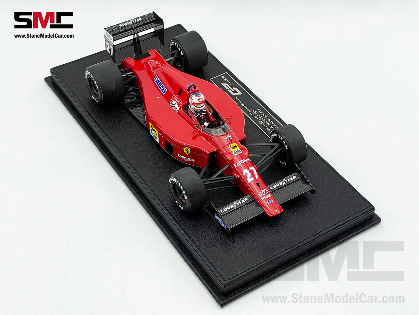 Ferrari F1 640 F1-89 #27 Nigel Mansell Brazil GP Winner 1989 GP Replicas 1:18 with Driver