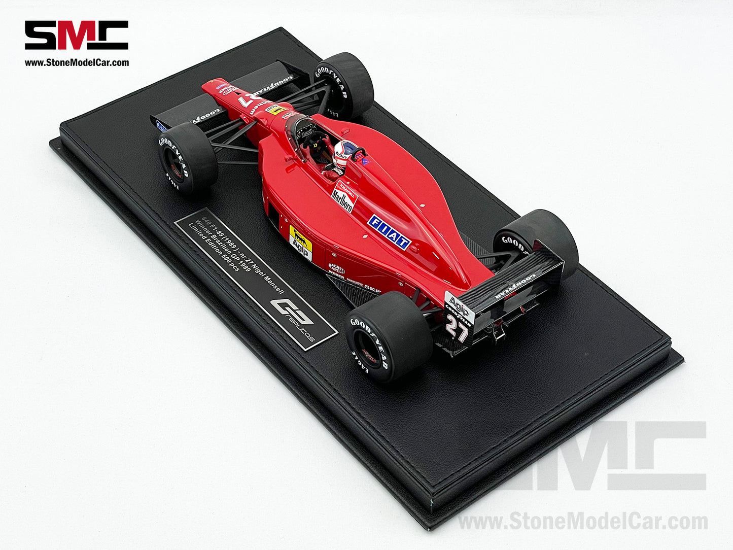 Ferrari F1 640 F1-89 #27 Nigel Mansell Brazil GP Winner 1989 GP Replicas 1:18 with Driver