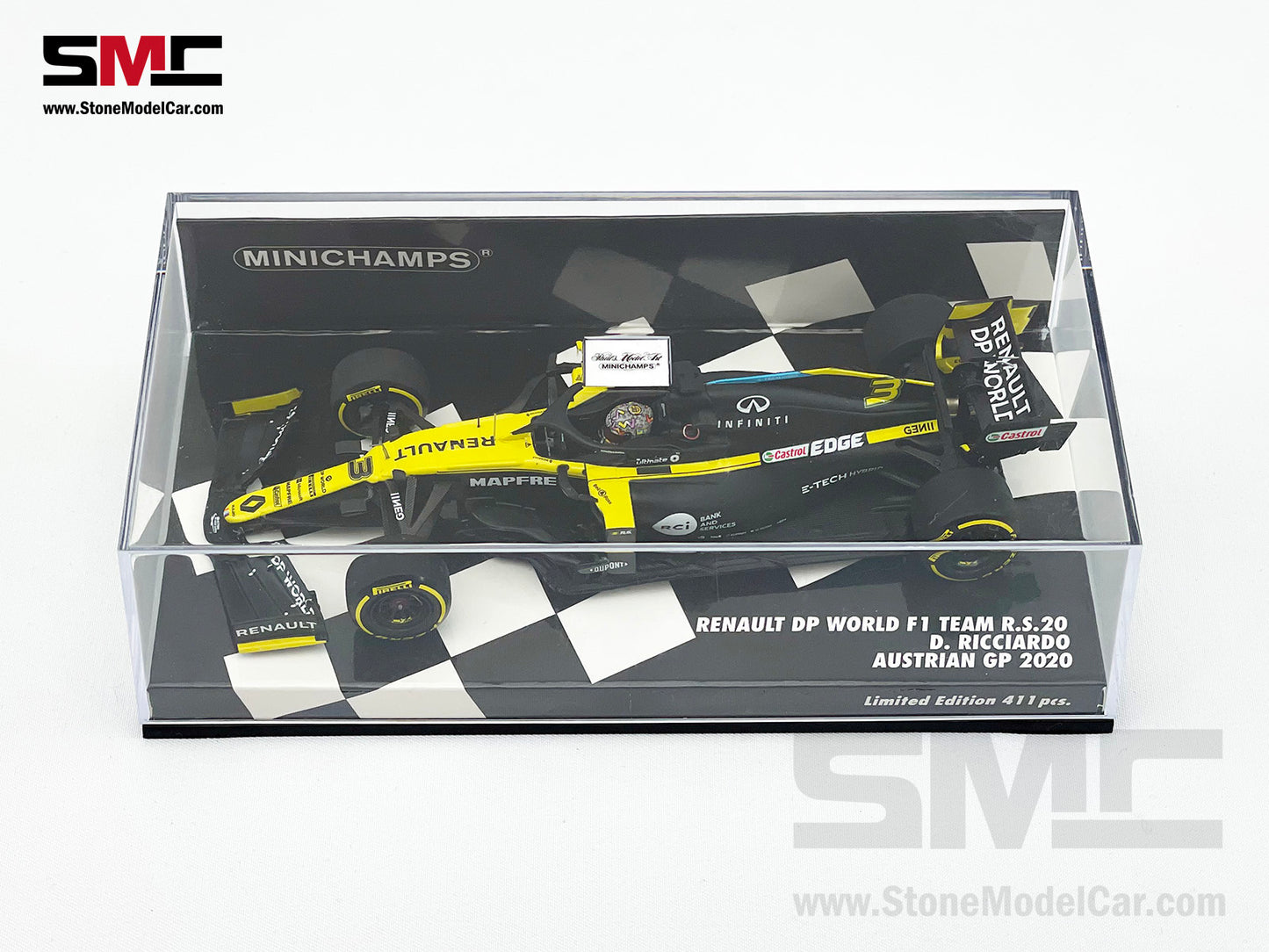 Renault DP World F1 R.S.20 #3 Daniel Ricciardo Austria GP 2020 1:43 MINICHAMPS