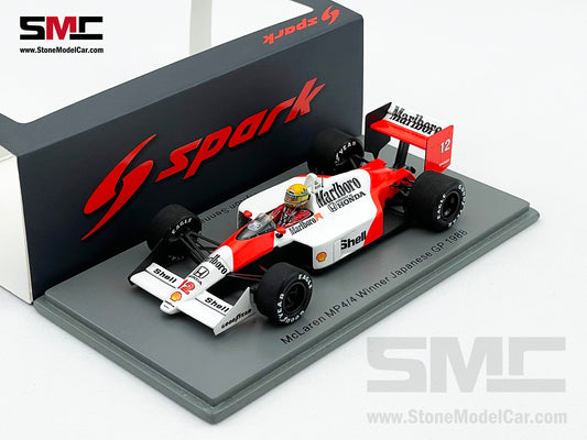 Mclaren F1 MP4/4 Ayrton Senna Japan 1988 World Champion 1:43 Spark with Marlboro Decal