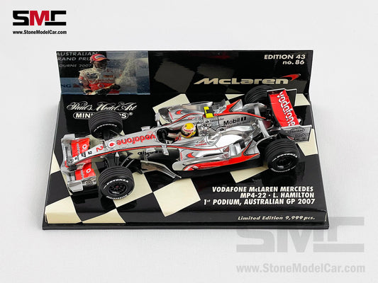 Mclaren F1 MP4-22 #2 Lewis Hamilton Australian 2007 1st Podium 1:43 MINICHAMPS