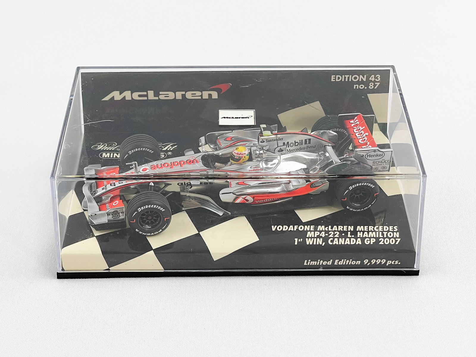 Mclaren F1 MP4-22 #2 Lewis Hamilton Canada GP 2007 1st Win 1:43 MINICHAMPS