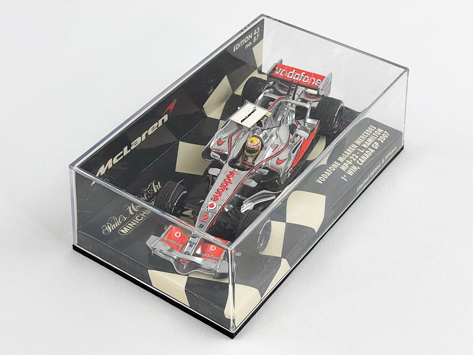 Mclaren F1 MP4-22 #2 Lewis Hamilton Canada GP 2007 1st Win 1:43 MINICHAMPS