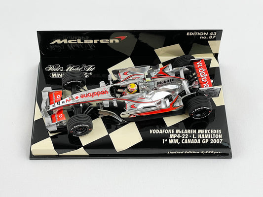 Mclaren F1 MP4-22 #2 Lewis Hamilton Canada GP 2007 1st Win 1:43 MINICHAMPS