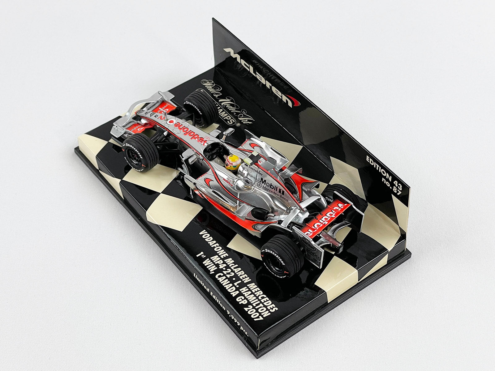 Mclaren F1 MP4-22 #2 Lewis Hamilton Canada GP 2007 1st Win 1:43 MINICHAMPS