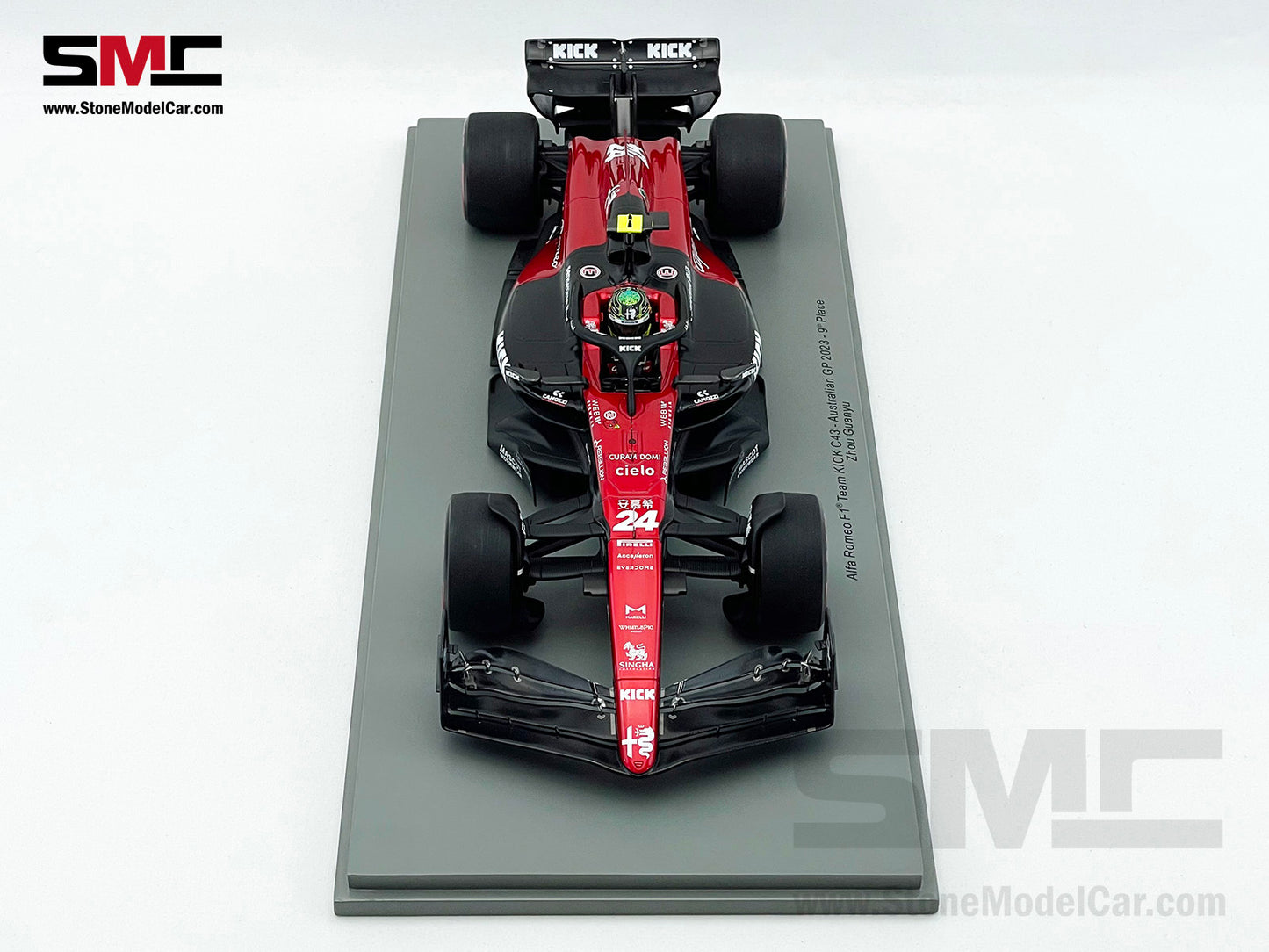 Alfa Romeo Sauber F1 C43 #24 Zhou Guanyu 9th Australian GP 2023 Spark 1:18 18S879