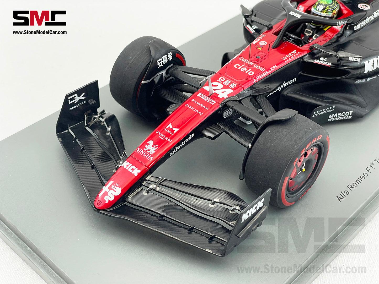 Alfa Romeo Sauber F1 C43 #24 Zhou Guanyu 9th Australian GP 2023 Spark 1:18 18S879