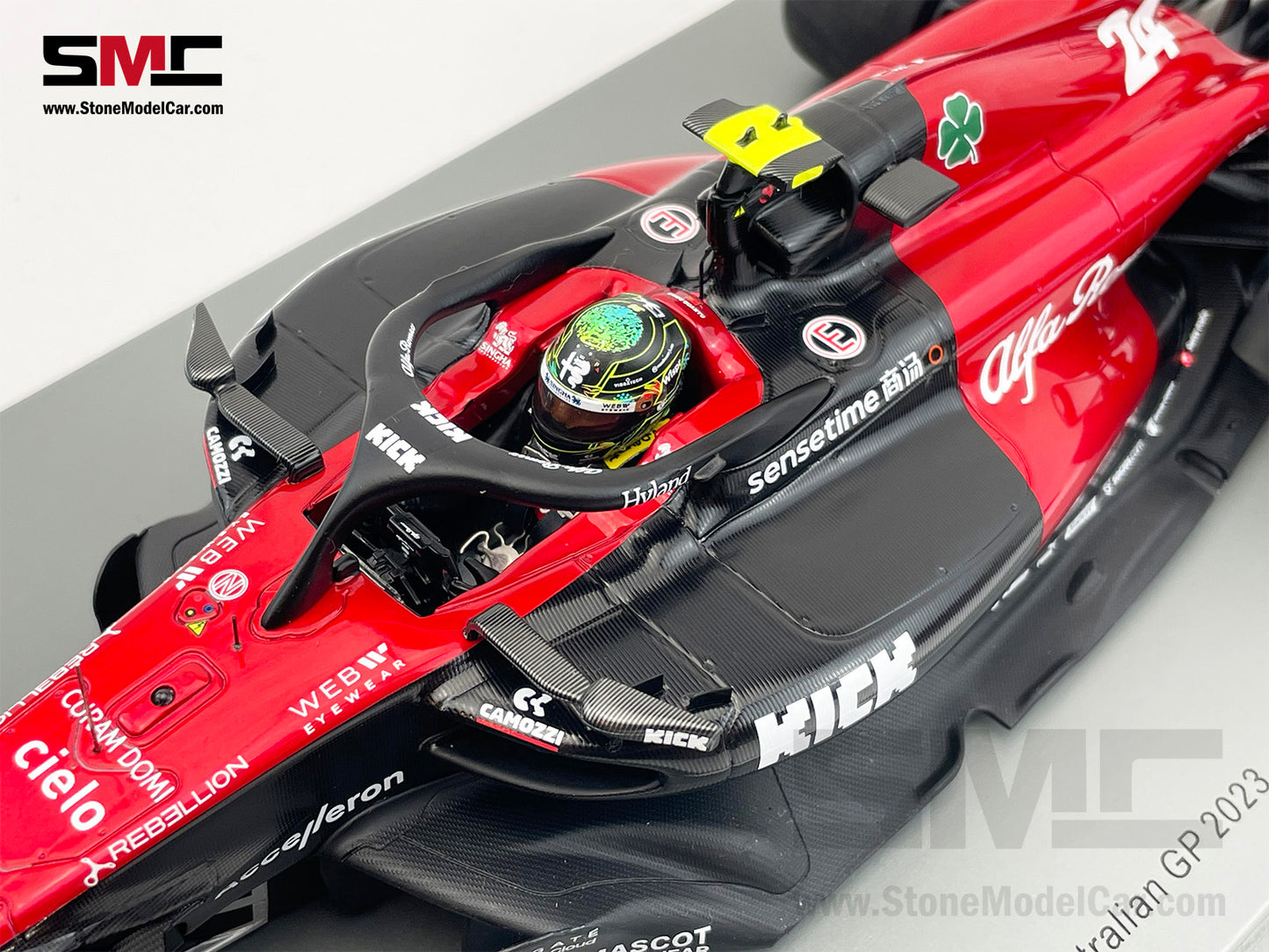 Alfa Romeo Sauber F1 C43 #24 Zhou Guanyu 9th Australian GP 2023 Spark 1:18 18S879