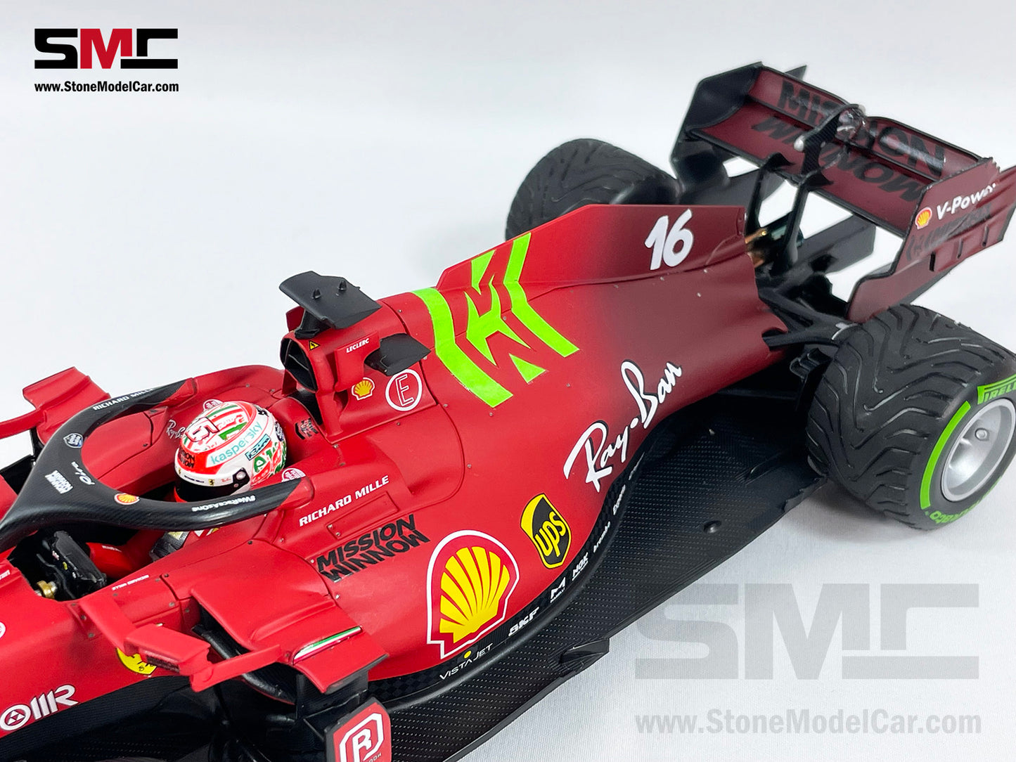 Ferrari F1 SF21 #16 Charles Leclerc Emilia Romagna GP 2021 1:18 BBR with MW Decal