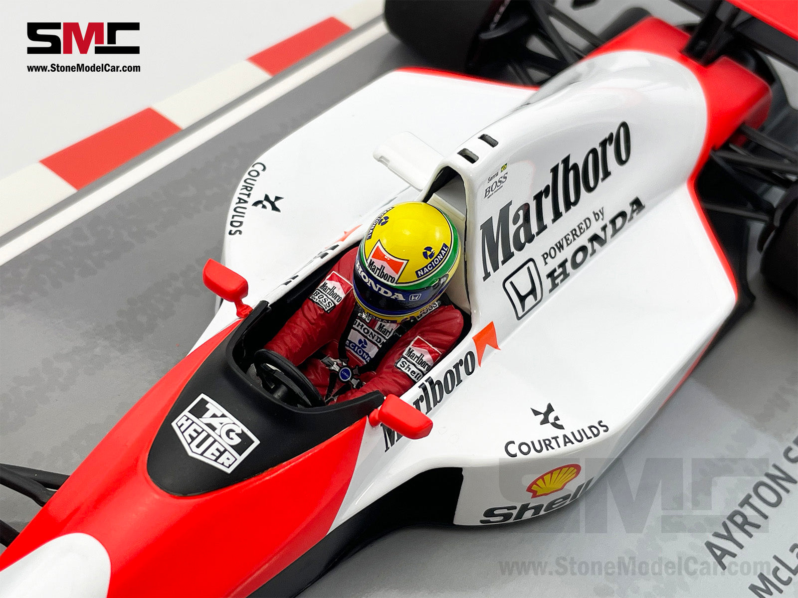 Mclaren F1 MP4/5B #27 Ayrton Senna 1990 World Champion 1:18 MINICHAMPS with  Decal