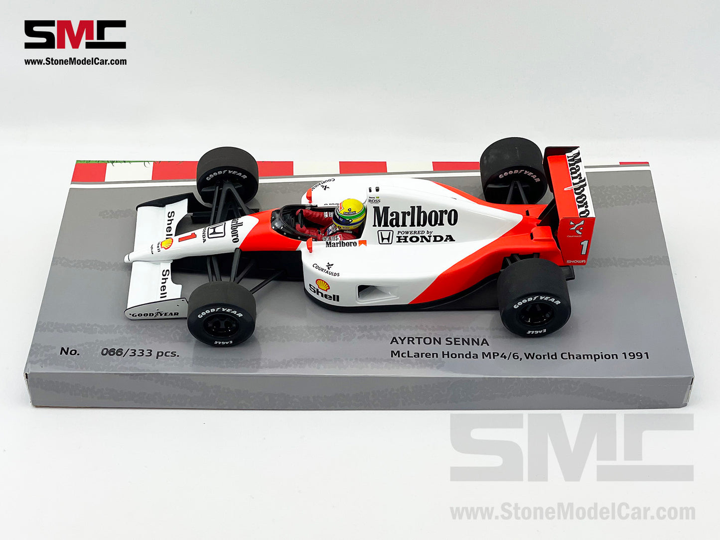 Mclaren F1 MP4/6 #1 Ayrton Senna 1991 World Champion 1:18 MINICHAMPS with Decal