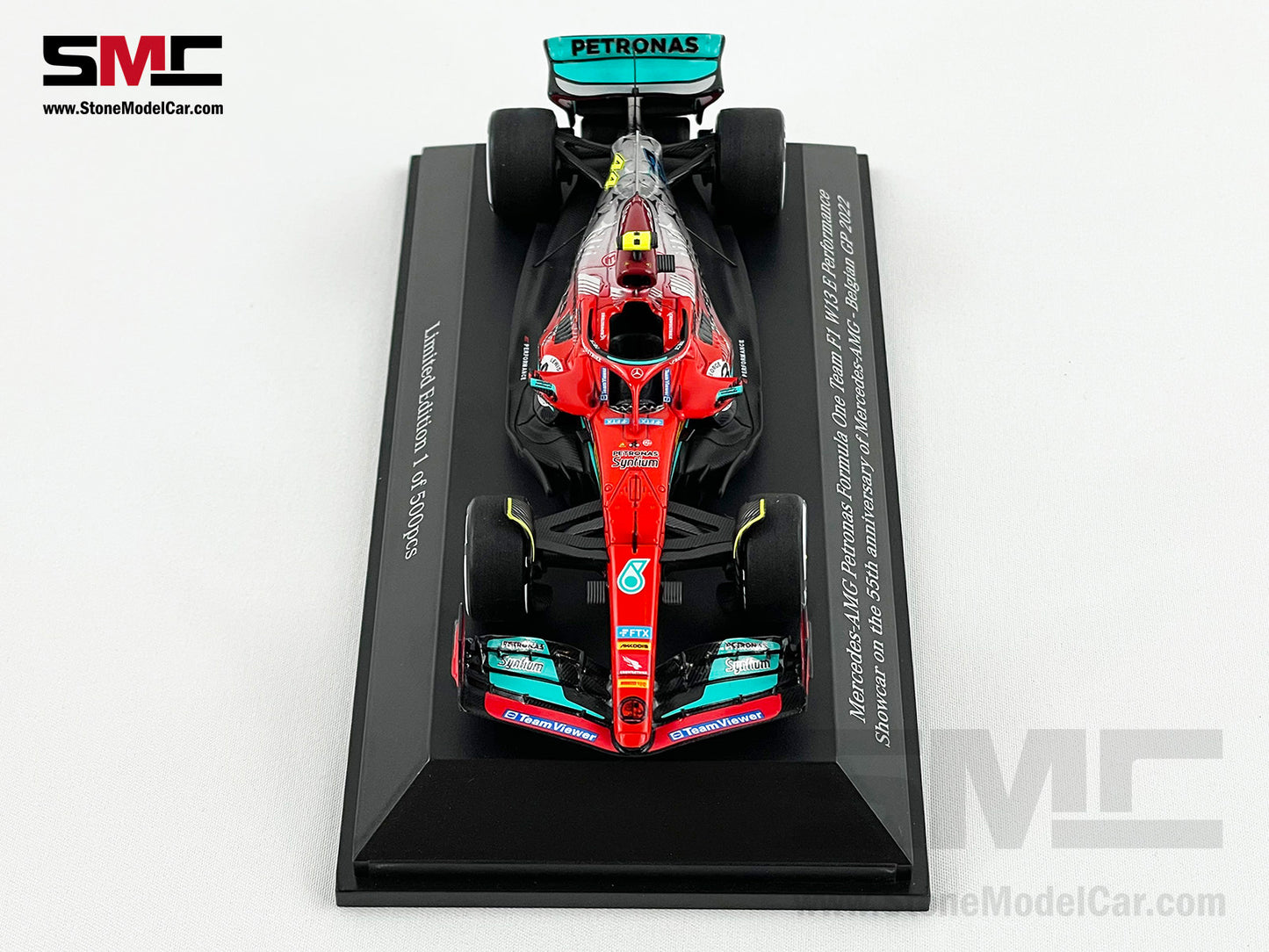 Mercedes AMG F1 W13 Showcar 55th Anniversary Belgian 2022 Lewis Hamilton & George Russell 1:43 Spark