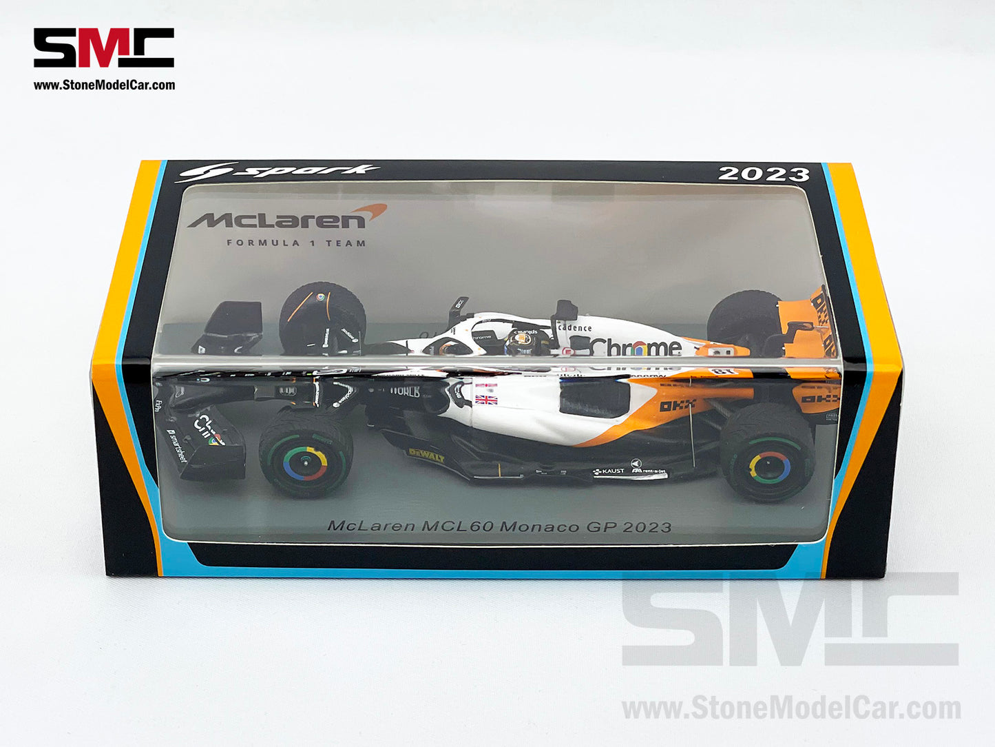 McLaren F1 MCL60 #81 Oscar Piastri 10th Monaco GP 2023 Triple Crown Livery Spark 1:43 S8584