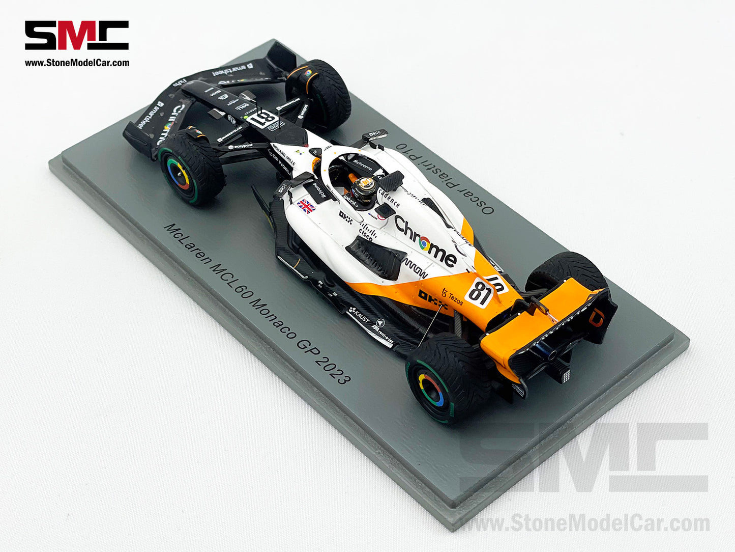 McLaren F1 MCL60 #81 Oscar Piastri 10th Monaco GP 2023 Triple Crown Livery Spark 1:43 S8584