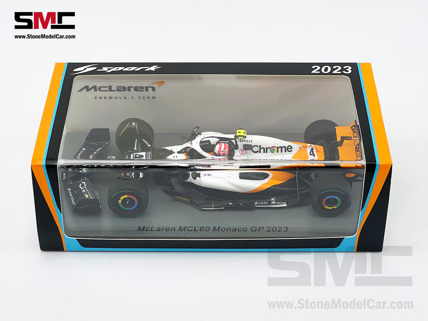 McLaren F1 MCL60 #4 Lando Norris 9th Monaco GP 2023 Triple Crown Livery Spark 1:43 S8583