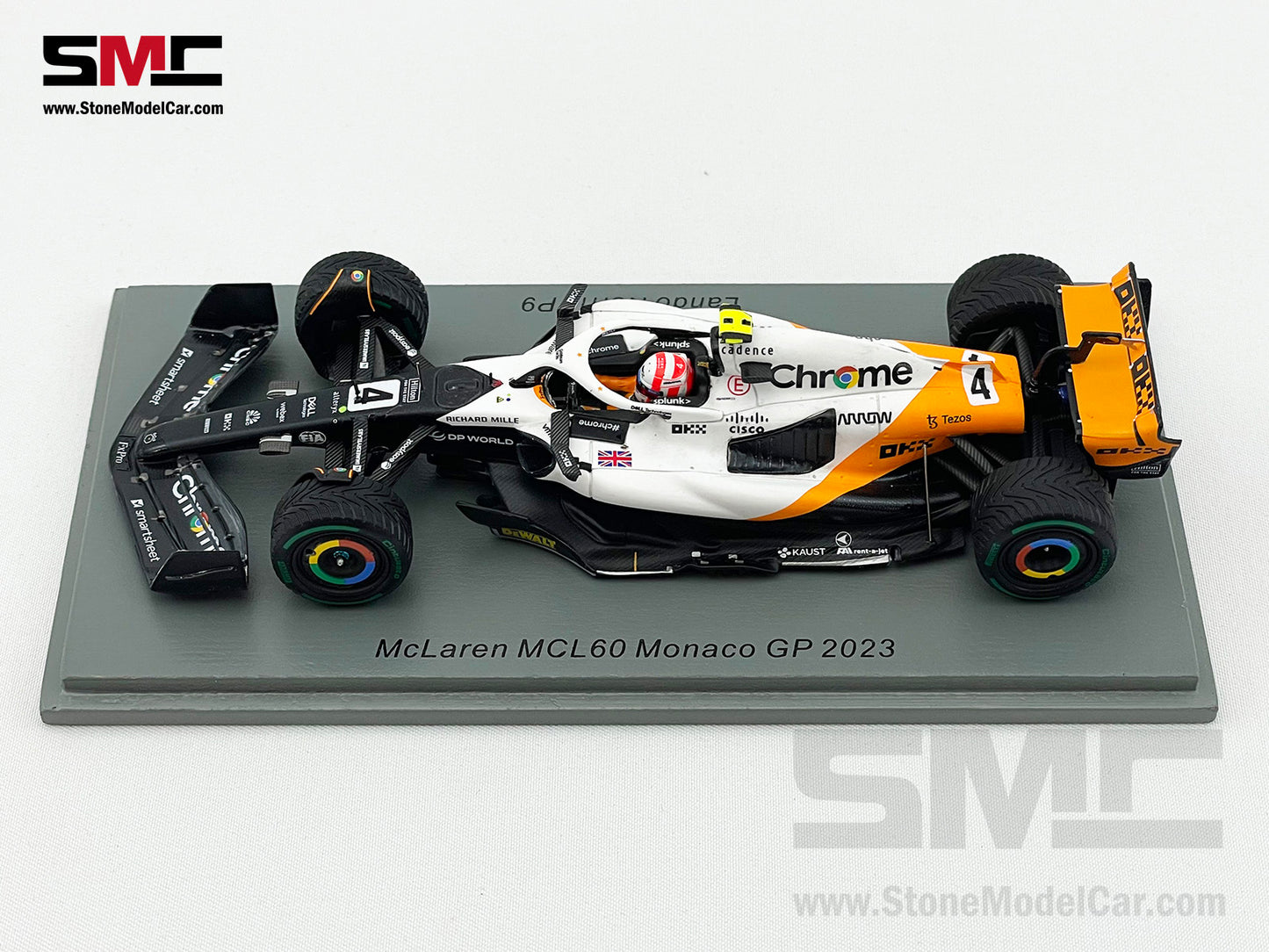 McLaren F1 MCL60 #4 Lando Norris 9th Monaco GP 2023 Triple Crown Livery Spark 1:43 S8583