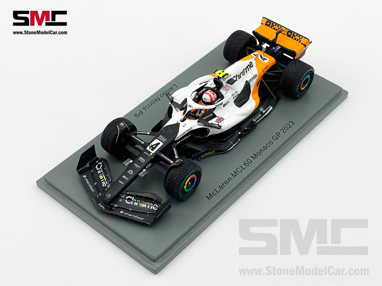 McLaren F1 MCL60 #4 Lando Norris 9th Monaco GP 2023 Triple Crown Livery Spark 1:43 S8583