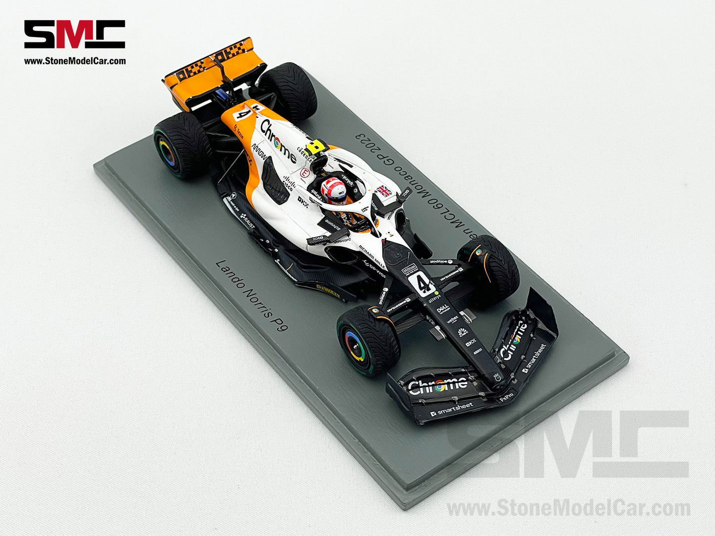 McLaren F1 MCL60 #4 Lando Norris 9th Monaco GP 2023 Triple Crown Livery Spark 1:43 S8583