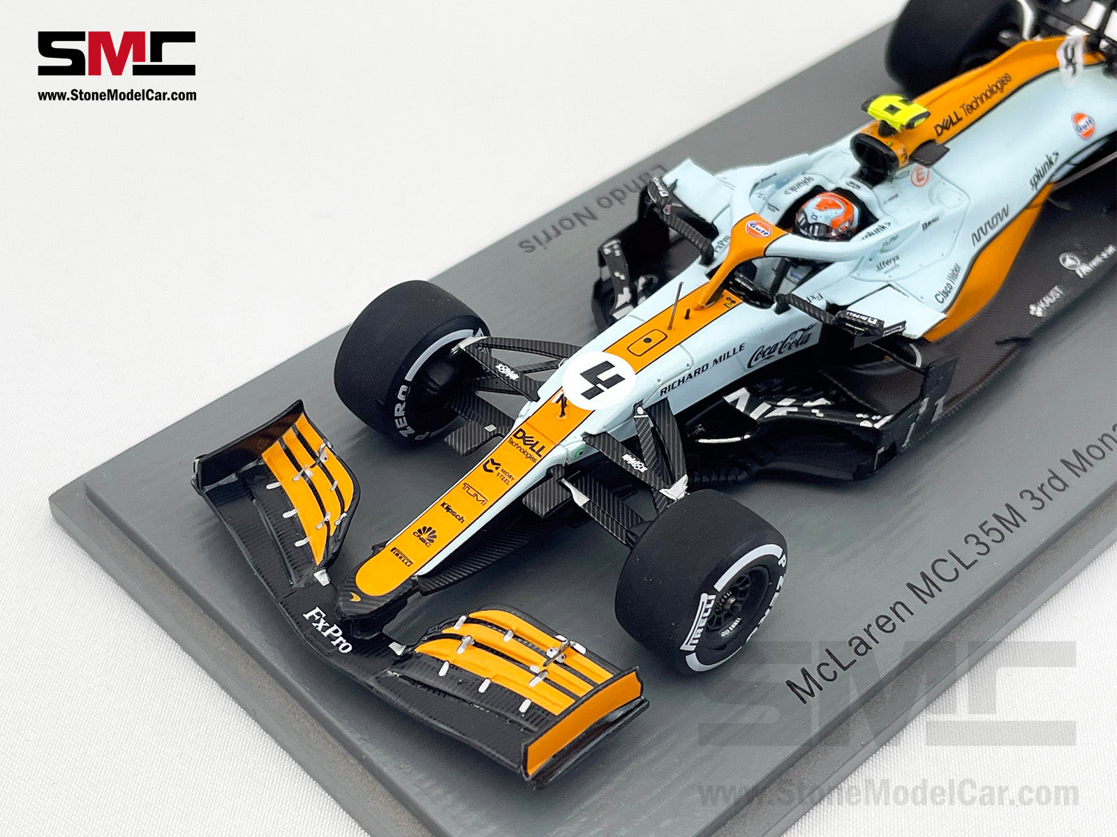 Mclaren F1 MCL35M #4 Lando Norris Monaco 2021 Podium Gulf Livery 1:43 Spark  S7679