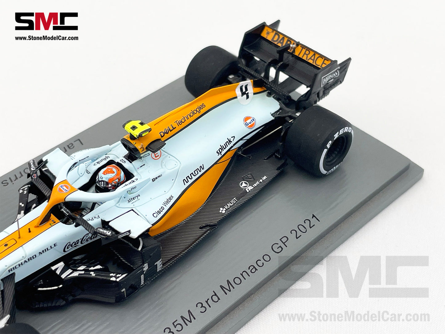 Mclaren F1 MCL35M #4 Lando Norris Monaco 2021 Podium Gulf Livery 1:43 Spark S7679