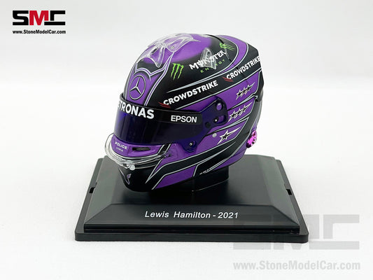 Mercedes F1 W12 #44 Lewis Hamilton 7x World Champion 2021 Spark 1:5 Miniature Helmet Model