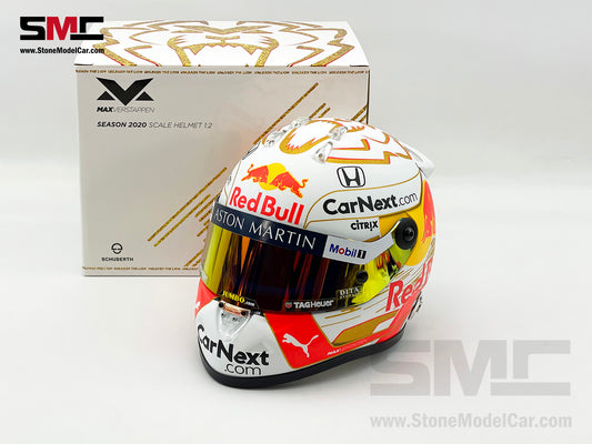 Red Bull F1 RB16 #33 Max Verstappen Season 2020 Schuberth 1:2 Miniature Helmet