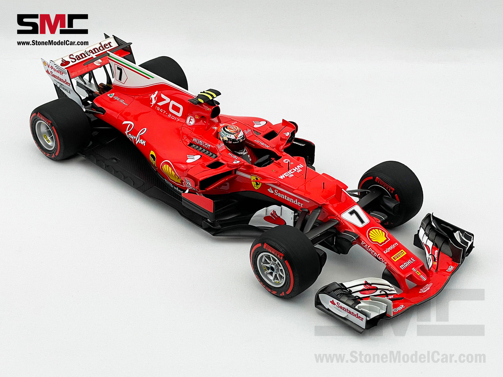 BBR 1:18 Ferrari F1 SF70H #7 Kimi Raikkonen Italy GP Monza 2017 70th  Anniversary