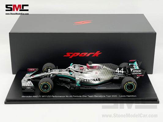 [Pre-Order] 2020 7x World Champion Mercedes F1 W11 #44 Lewis Hamilton Barcelona Test 1:18 Spark