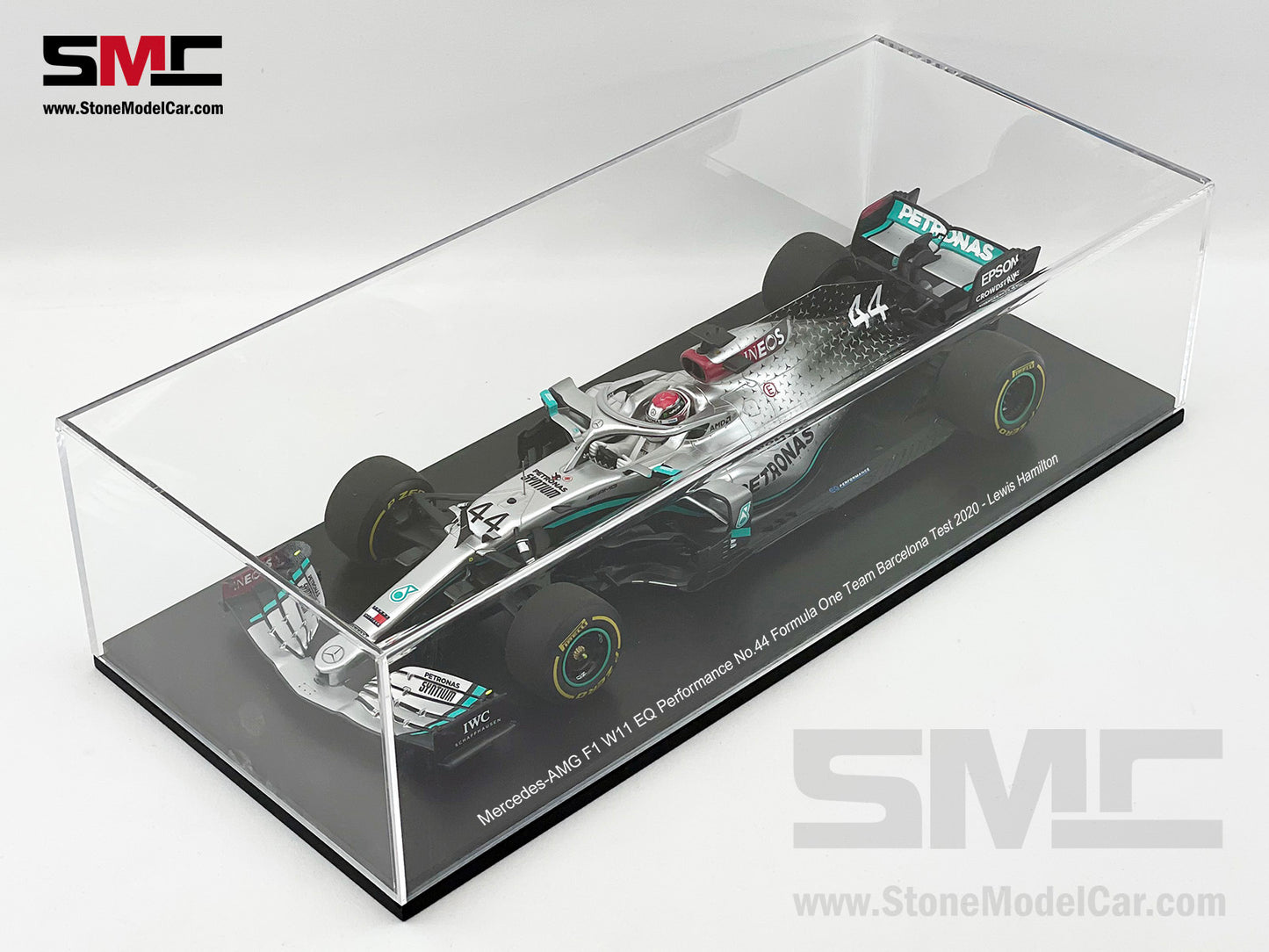 [Pre-Order] 2020 7x World Champion Mercedes F1 W11 #44 Lewis Hamilton Barcelona Test 1:18 Spark