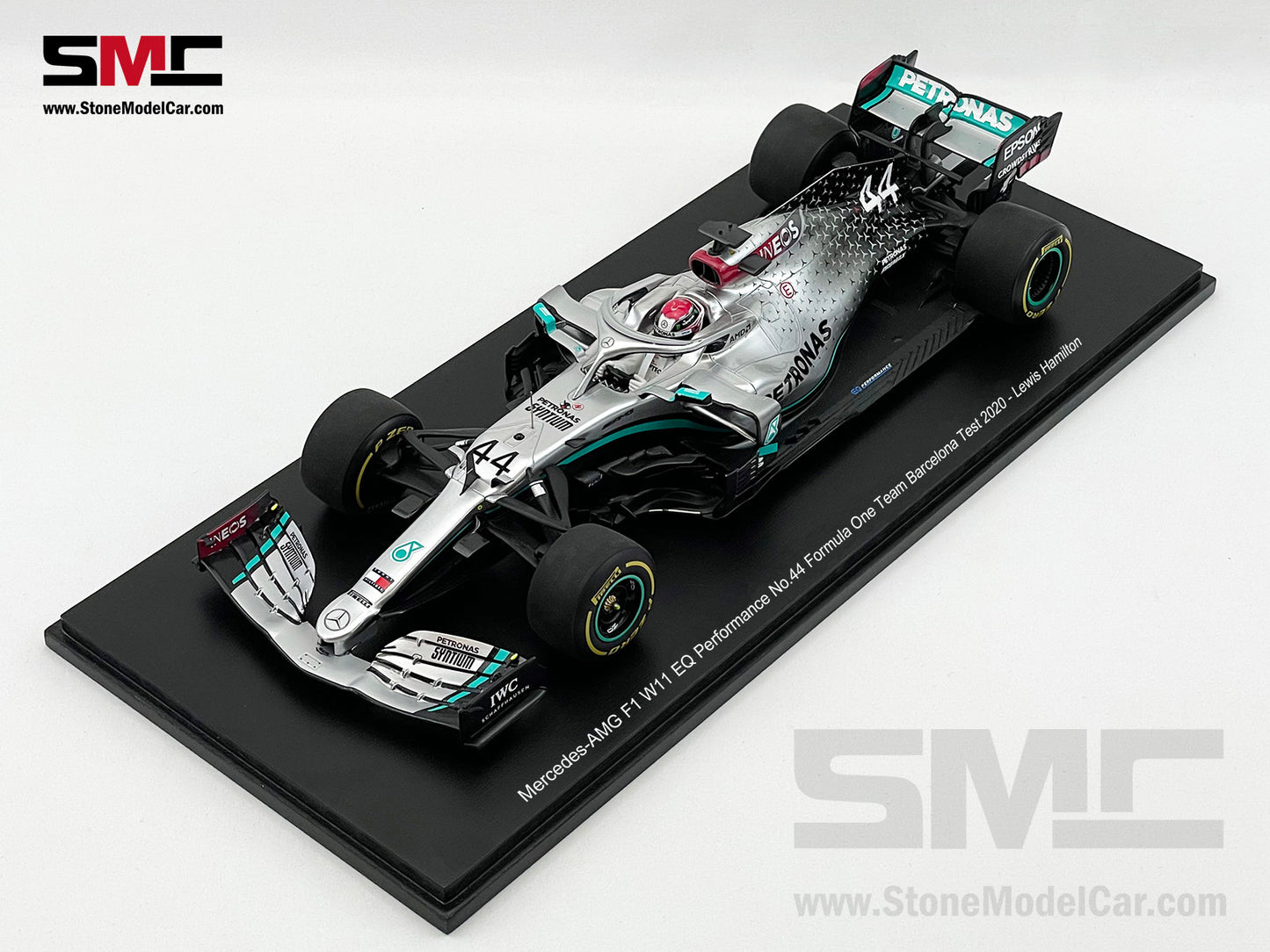 [Pre-Order] 2020 7x World Champion Mercedes F1 W11 #44 Lewis Hamilton Barcelona Test 1:18 Spark