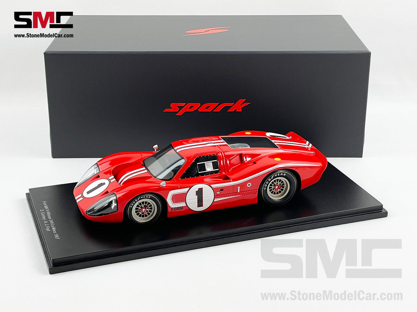 24h Le Mans 1967 Winner Shelby American #1 Ford GT40 MK IV 1:18 Spark 18LM67