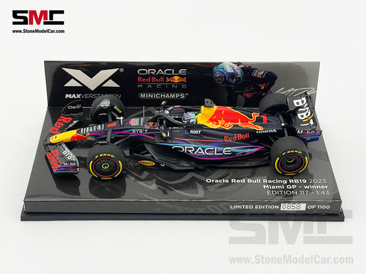 Red Bull F1 RB19 #1 Max Verstappen Winner US Miami GP 2023 World Champion 1:43 MINICHAMPS