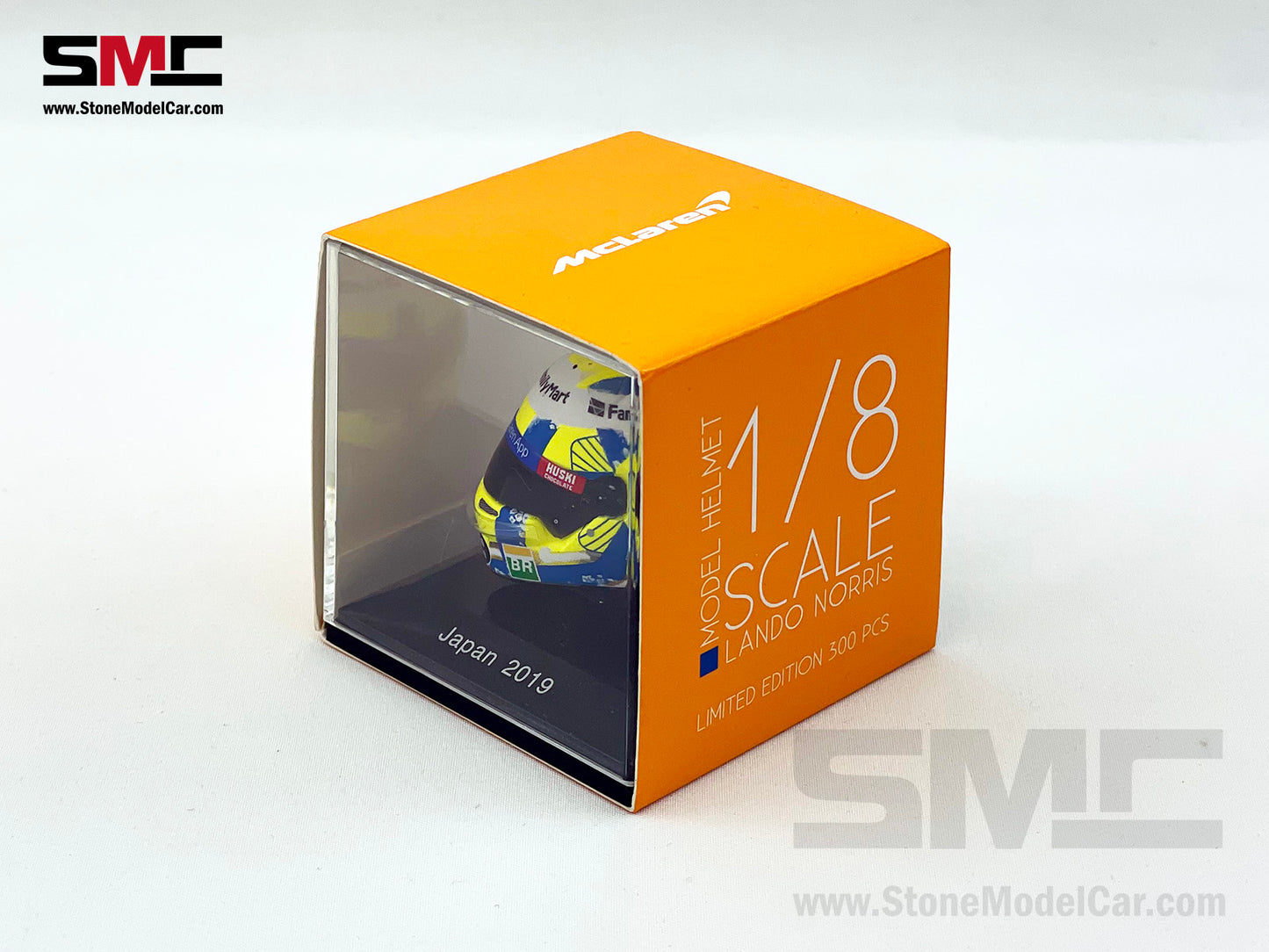 Mclaren F1 MCL34 #4 Lando Norris Japan GP 2019 Spark 1:8 Miniature Helmet Model