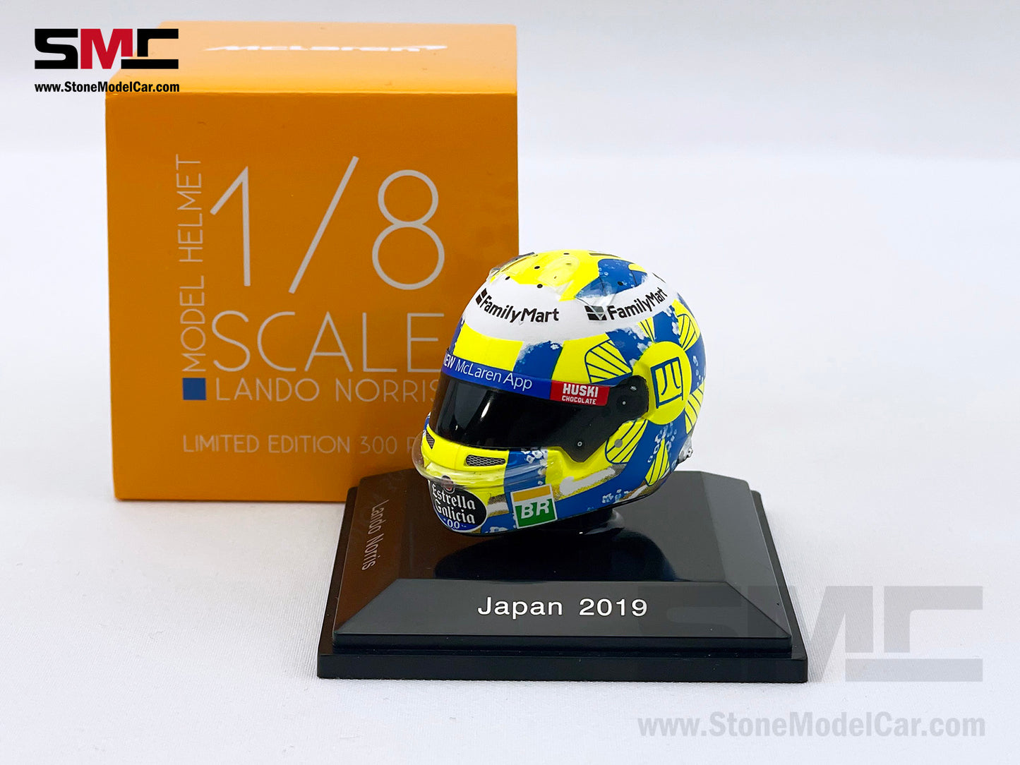 Mclaren F1 MCL34 #4 Lando Norris Japan GP 2019 Spark 1:8 Miniature Helmet Model