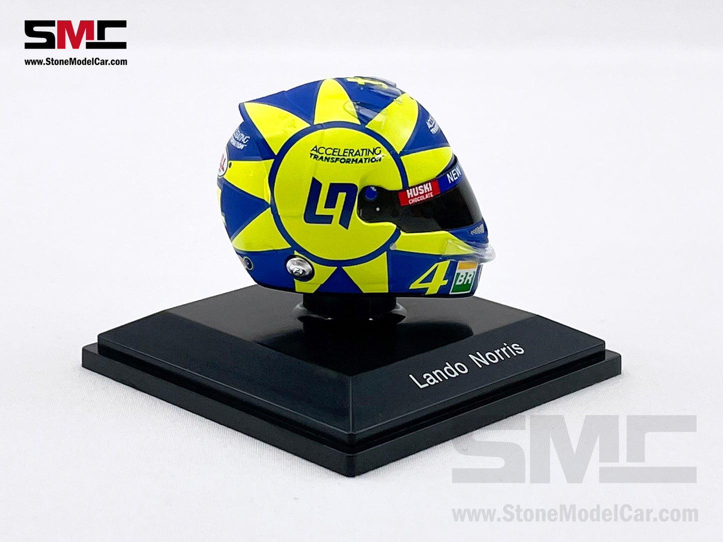 Mclaren F1 MCL34 #4 Lando Norris Italy GP 2019 Spark 1:8 Miniature Helmet Model